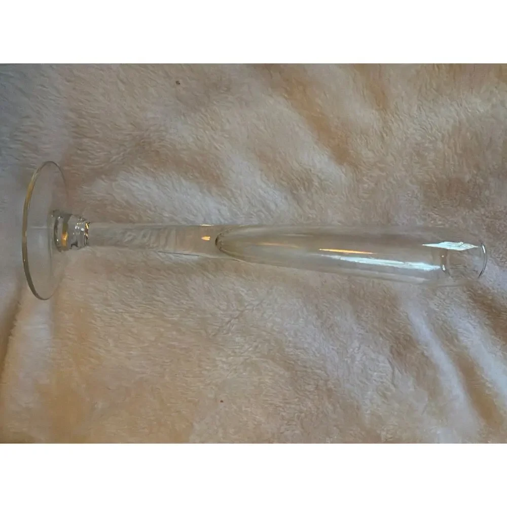 Clear Glass Champagne Flute Tall Slender Stemmed Wine Glass Single Replacement